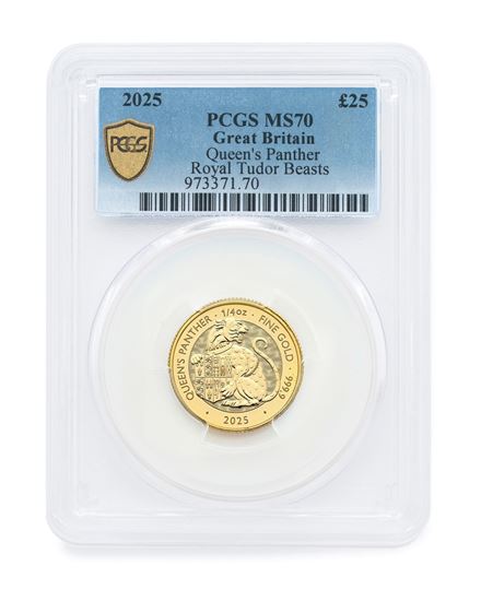 2025 1/4oz Tudor Beast Queen's Panther Gold Coin PCGS MS69