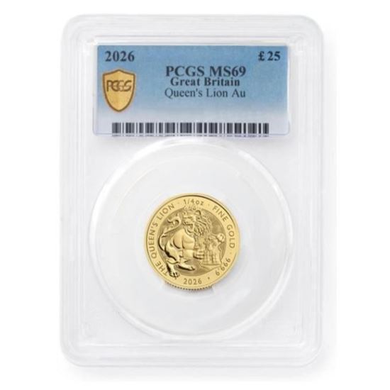 Tudor Beast 1/4oz Queen's Lion MS69