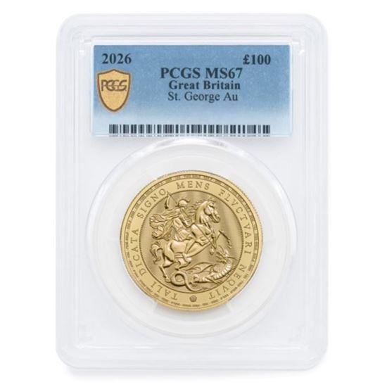 2026 1oz George and the Dragon gold coin MS67