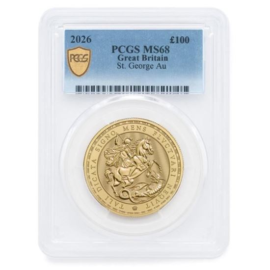2026 1oz George and the Dragon gold coin MS68